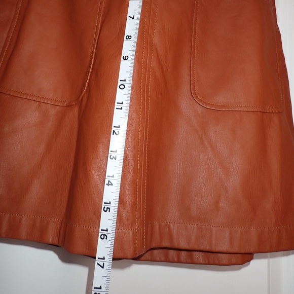 ✨Brand New✨ without tags Maeve by Anthropology Faux-Leather A-Line Mini Skirt - Picture 6 of 13